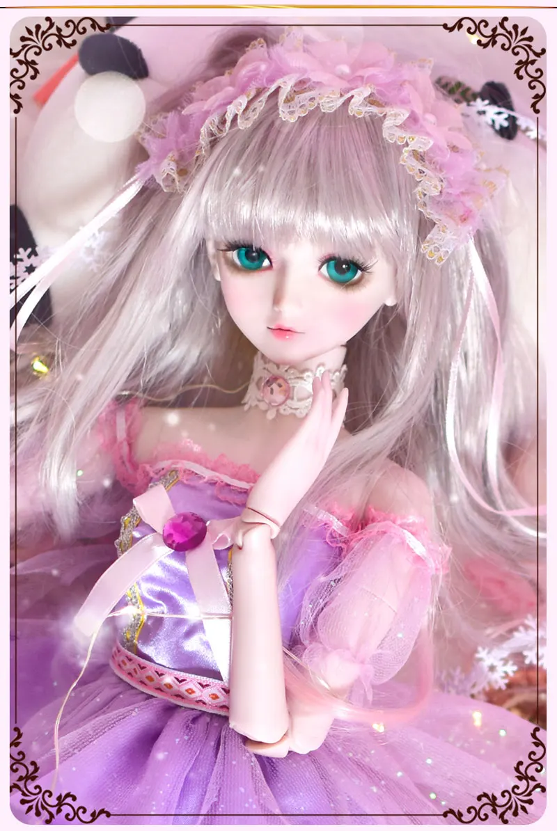 Details about   Elegant 60cm 1/3 BJD Doll with Rechangeable Eyes Doll Gifts for Girl Xmas Toy 