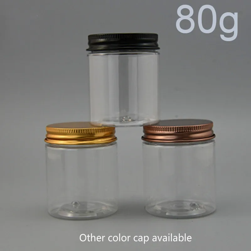 Empty 80g Plastic Lotion Bottle Clear Cosmetic Body Cream Packaging Jar Bath Salts Storage Container for Travel Free Shipping | Красота и