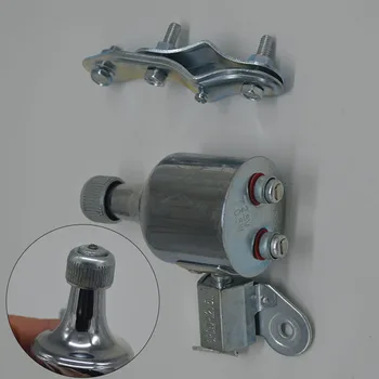 

Bike bicycle Light Generator Aluminum Shell Metal Coil Silver Friction Head