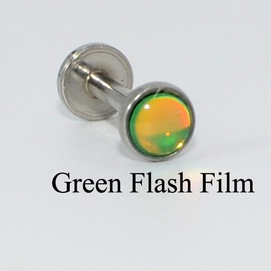 Flat CZ Gem Opal Lip Labret Stud Piercing Internall Thread Ear Tragus Cartilage Helix Stud Earring Body Jewelry