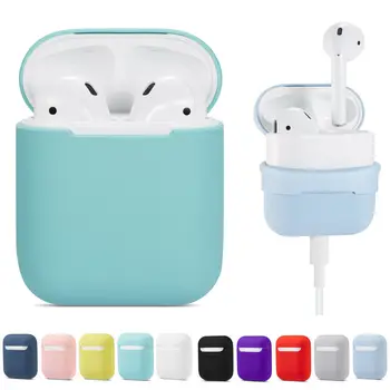 

Soft Silicone Case Earphones for Apple Airpods Bluetooth Wireless Earphone Protective Skin Cover Box for Air Pods Ear Pods Bag