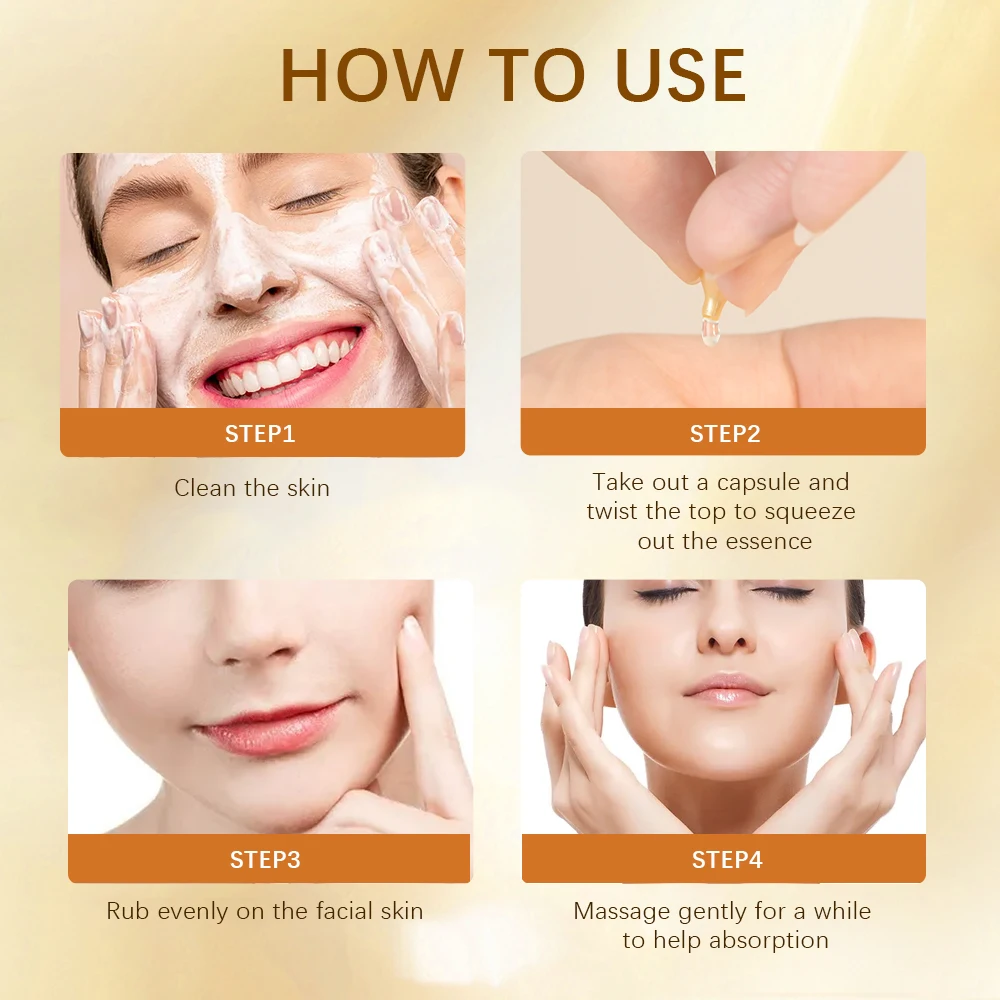 Retinolo Capsula Essenza Viso Illumina Siero Idratante Nutriente Antirughe Vitamina E Siero Viso Acido Ialuronico Cura Della Pelle - immagine 4