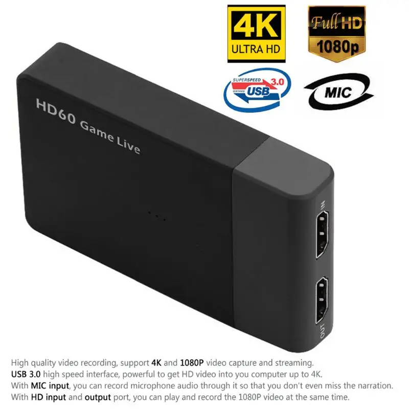 Ezcap 261 м USB 3,0 hd видео Захват 4K 1080P игра видео конвертер