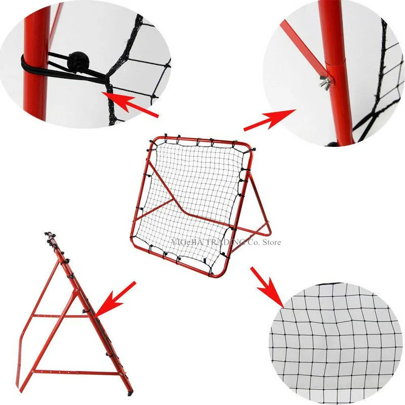 Тренировочная сетка для футбола, Лакросса, бейсбола, софтбола, Rebounder Net, Red Soccer Rebounder
