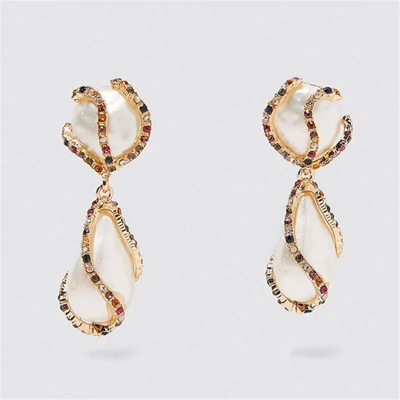 JURAN ZA, новая мода, геометрические висячие серьги с кристаллами,, Boho, ручной работы, висячие серьги для женщин, ювелирное изделие, подарок