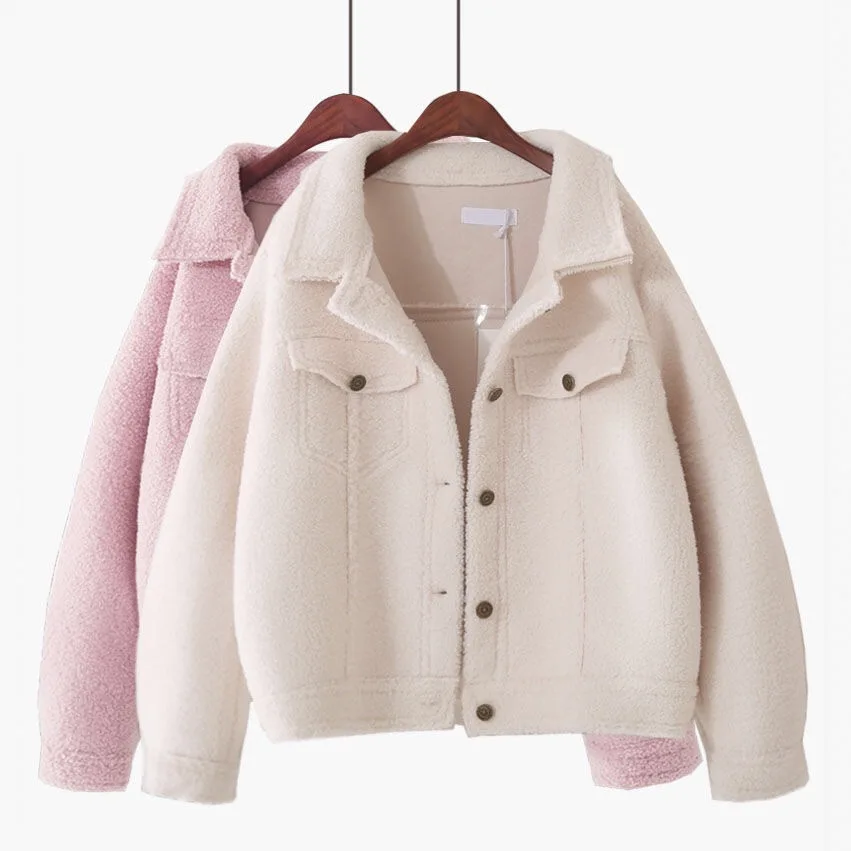

2020 Autumn/Winter New Thickened Lamb Jacket Short Cotton Suede Wool Jacket Tide