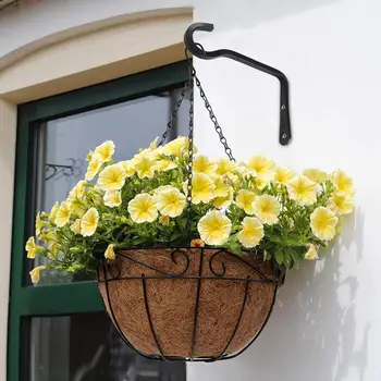 

2 Pcs Plant Hanger Bracket Iron Heavy-Duty Hooks For Plant Hangers Lights Bird Feeder And Artworks Indoor Outdoor Decor