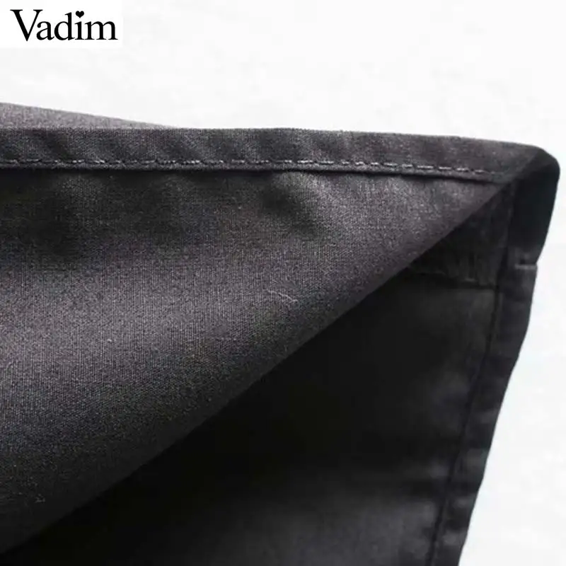 Vadim женские шикарные негабаритных черные толстовки с длинным рукавом Зимние теплые дизайнерские пуловеры Женская свободная верхняя одежда повседневные топы HA601