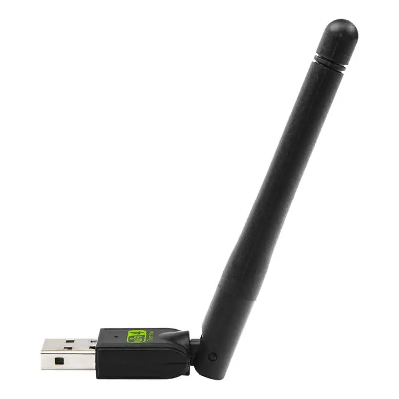 2,4 г сетевая карта ЛВС USB WiFi адаптер 150 Мбит/с 5dBi WiFi ключ Ethernet приемник с антенной Бесплатный драйвер подходит для настольного ПК