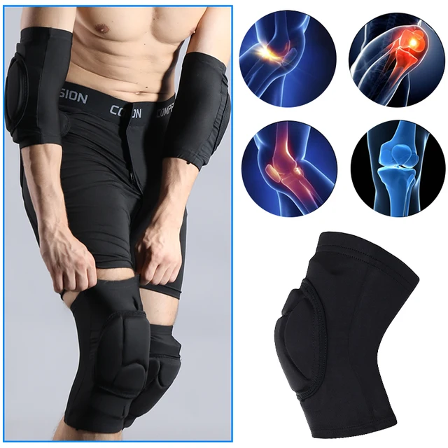US $8.40 Mens Ski Football Protective Knee Pads Skiing Skating Elbow Support Snowboarding Impact Soccer Kne