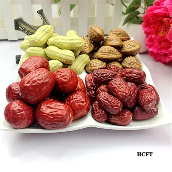 

dried fruit home hotel restaurant cafe bar Shop Store decoration fake Simulation artificial red dates jujube dry fruits model
