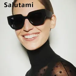Большие Квадратные Солнцезащитные очки кошачий глаз для женщин, винтажные брендовые солнцезащитные очки знаменитостей, мужские черные