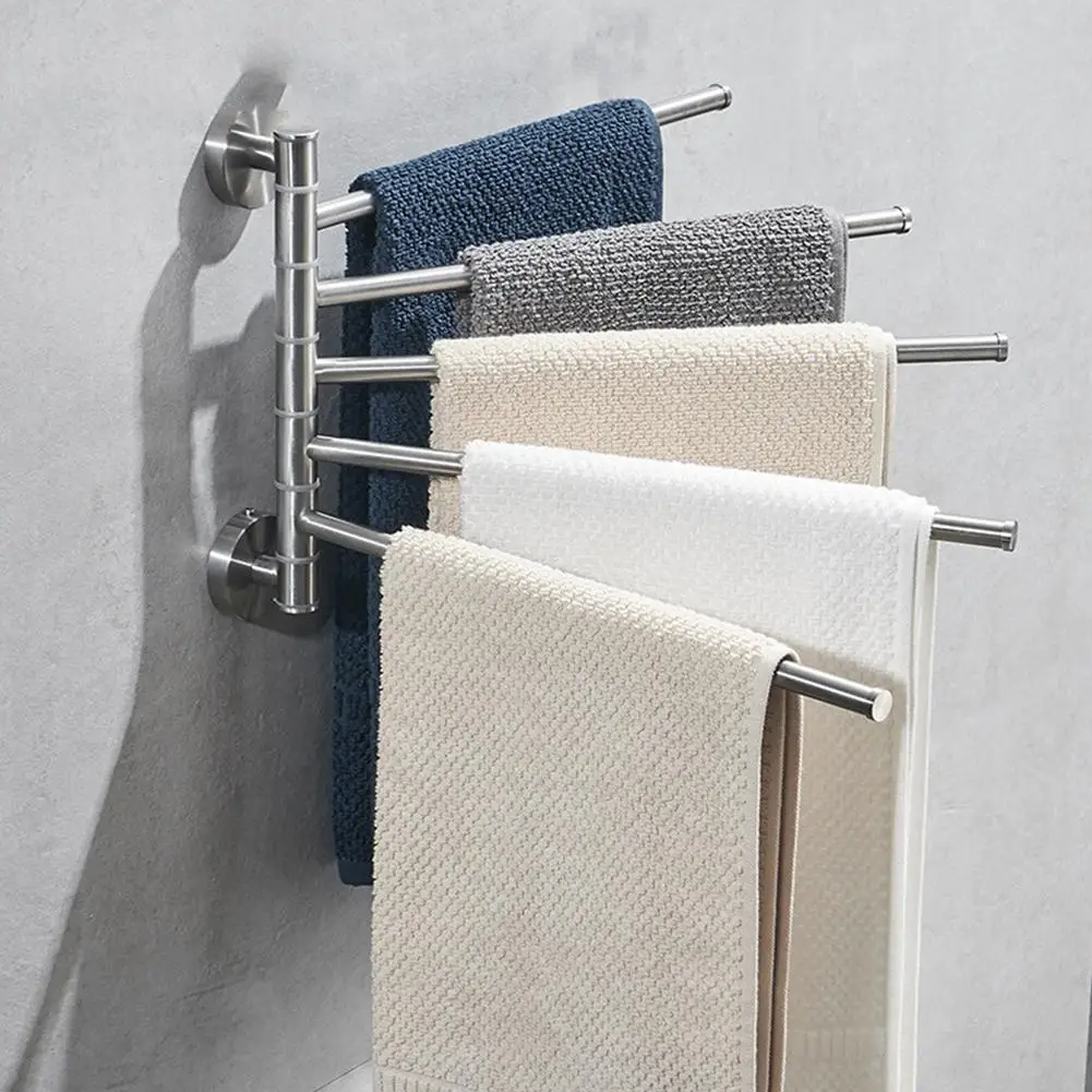 

AdjustableTowel Racks Storage Shelf for Bathroom Holder Wall Mounted Towel Bars Cupboard Hanger Cabinet Wash Cloth with Hooks