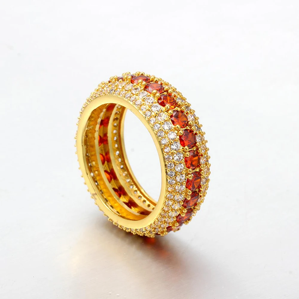 

1New Fashion Hip Hop Jewelry Western Hot iced out bling Gold Silver Color Rings All Match Zircon Brass Rings for Men Women