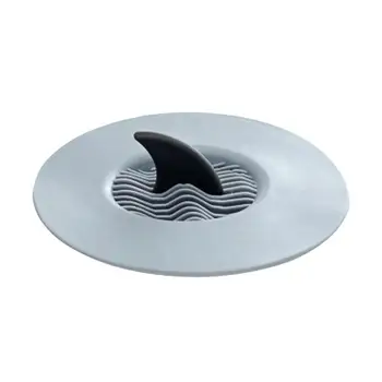 

Bathroom Bathtub Drainage Sink Basin Water Plug Drain Washroom Tool Creative Shark Fin Drain Plug Silicone Stopper For Kitchen
