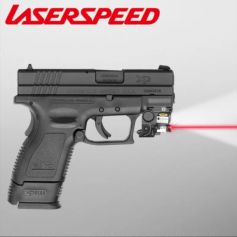 LASERSPEED тактический пистолетный светильник Flash светильник пистолет+ лазерный прицел MIL-STD-1913 Пикатинни мини Lanterna Glock 17 19