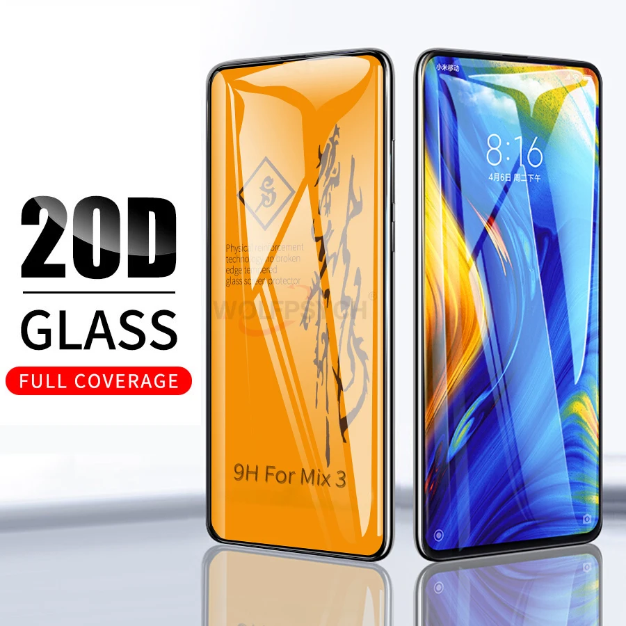 

6D Full Coverage Tempered Glass For Xiaomi Mi 9 SE Mix 3 2 2S A1 5X Redmi Note 8 Pro 7 6A Full Glue Glass Screen Protector Film