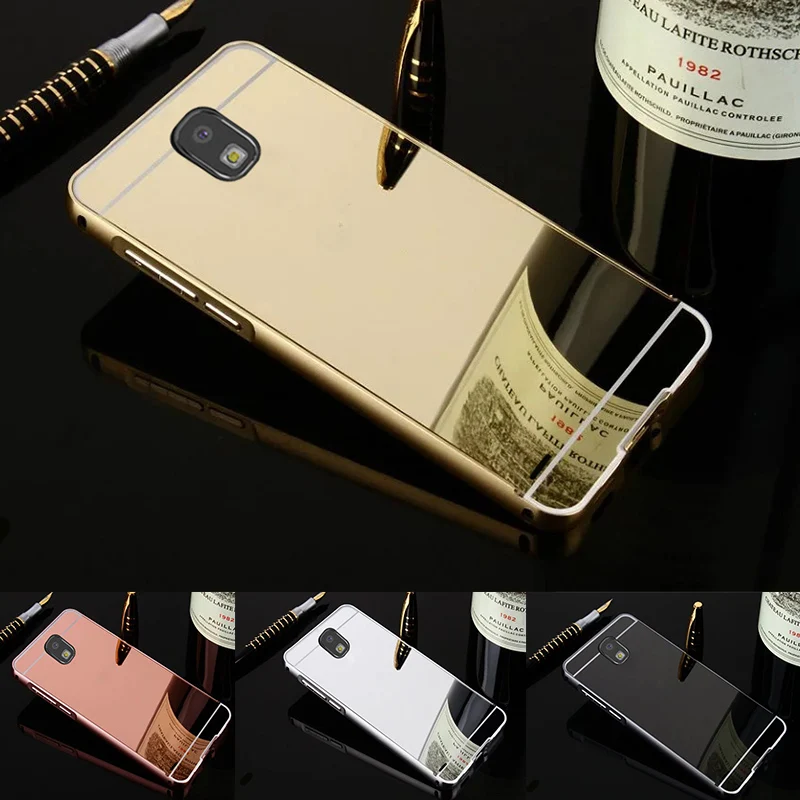 For Samsung Galaxy J3 2017 J330F J330 EU Eurasian Version Case Luxury Mirror Metal Aluminum+Acrylic Hard Back Cover | Мобильные