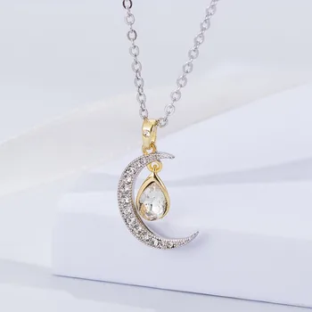 

High quality SWA new sweet simple Moon Pendant Necklace