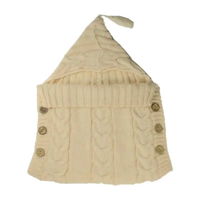 

Newborn Infant Baby Blanket Knit Crochet Warm Swaddle Wrap Sleeping Bag Soft Knitting Children Girl Boy Photograph Props D0AF