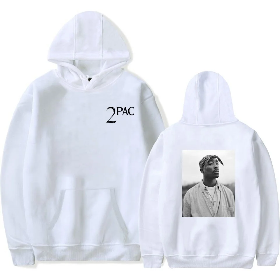 Толстовка с капюшоном принтом Rapper 2PAC Tupac модная повседневная хлопковая толстовка