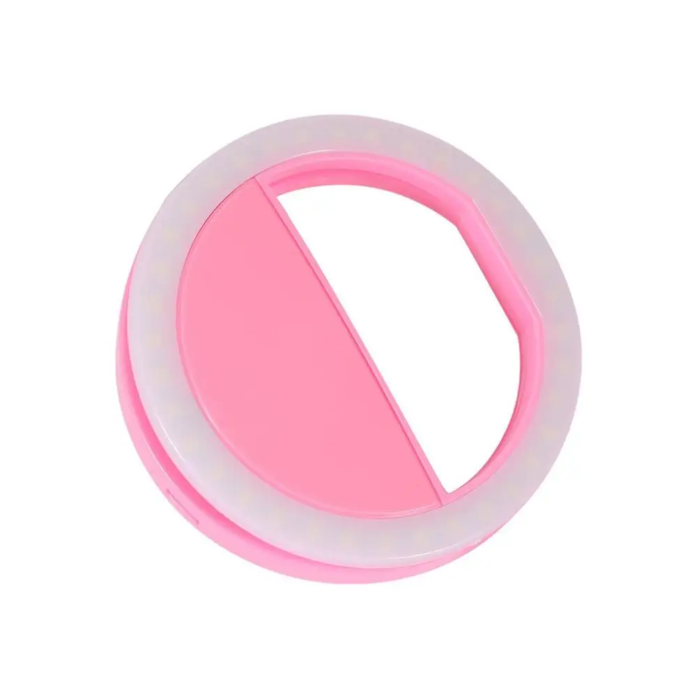 

Luxury New Smart Phone LED Flash Light Up Selfie Ring Flash Enhancing Light Beauty Luminous Case For IPhone 6/6S Pink