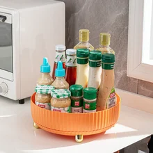 

Rotary Multi Functionality Storage Cutlery Holder Kitchen Spice Cabinet Organizing Cosmetic Snacks StorageTray Fruits StorageBox