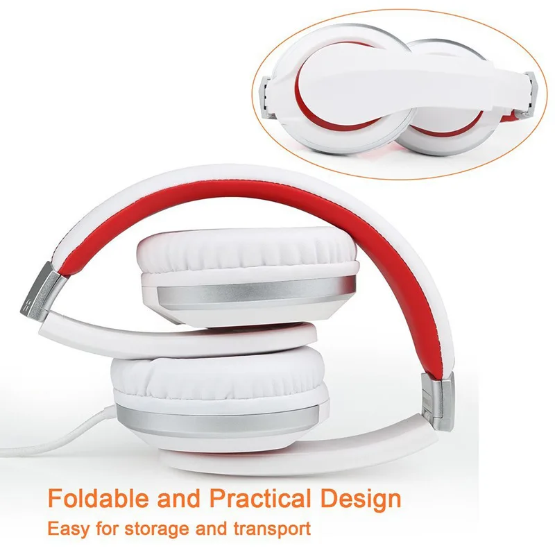 FOOVDO HD Sound Wired Headphones 3 5mm Cable Headsets Bass HiFi Sound Music Stereo Earphone Call Headset PC Game Music