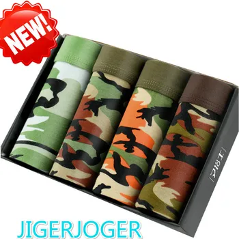 

4 Pieces Camo Underwear Men Boxer Plus Size Boxer Tide Men Camouflage Boxer Homme Cueca Underpants Girl for Men