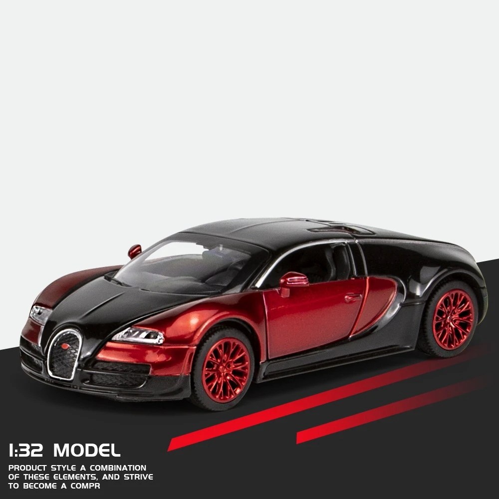 Gbugatti Veyronスーパースポーツシミュレーション絶妙な胸とおもちゃの車ダブル馬1 32合金コレクション車子供向けギフト Double Horse Cars Bugatti Veyroncar Collection Aliexpress