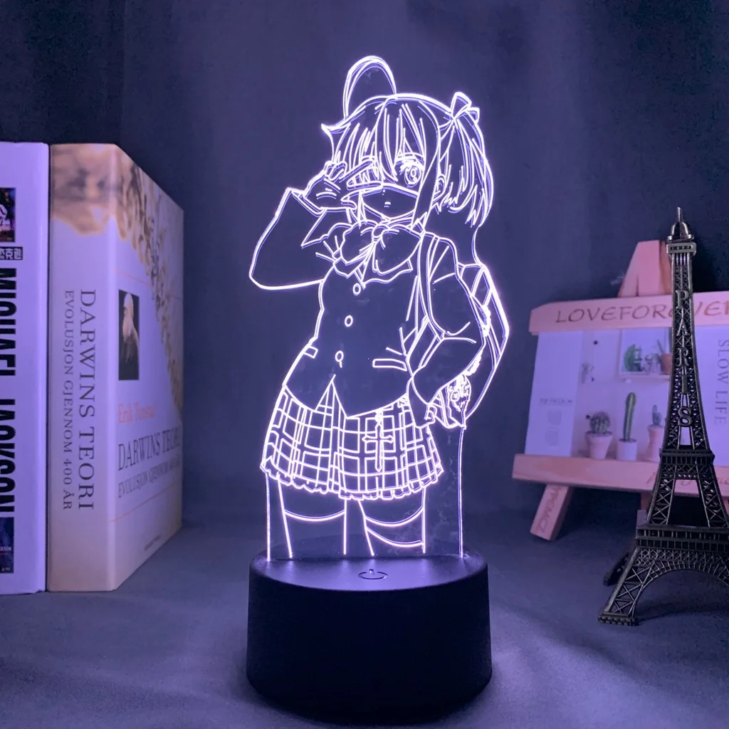 Светодиодный светильник Rikka Takanashi для украшения спальни с 3d риккой Love Chunibyo