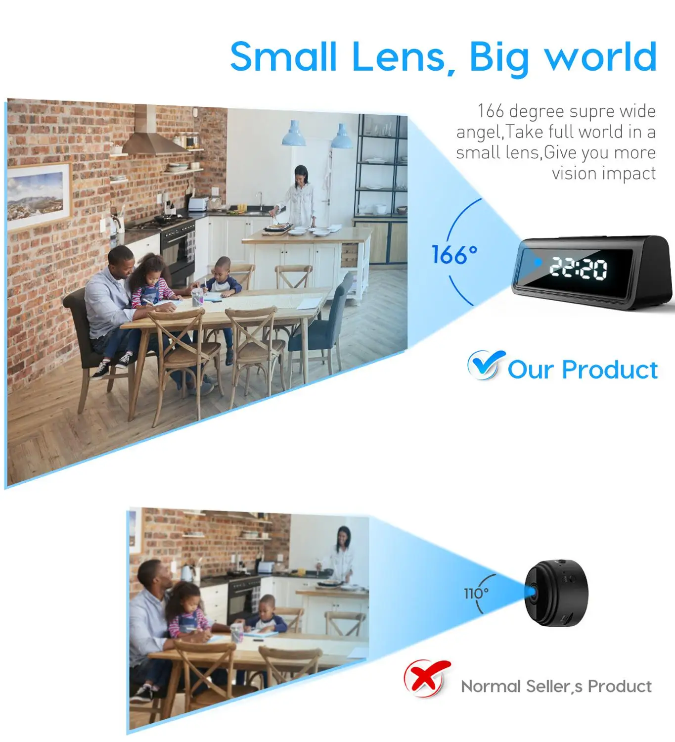 Часы HFD 4K с мини камерой Wi Fi IP/AP камера безопасности ночным видением