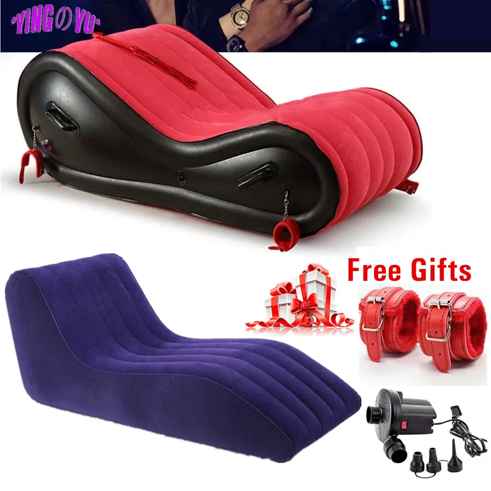 Modern Inflatable Air Sofa For Adult Couple Love Game Chair With