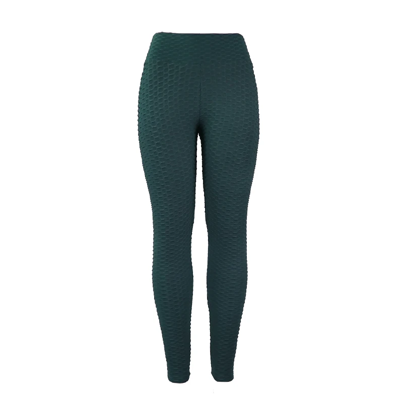 dark green 12 цветов, новинка, Осенние утепленные жаккардовые спортивные Леггинсы с пузырьками, женские спортивные Леггинсы для тренировок, фитнеса, одежда с высокой талией, штаны для йоги с эффектом пуш-ап - Цвет: dark green