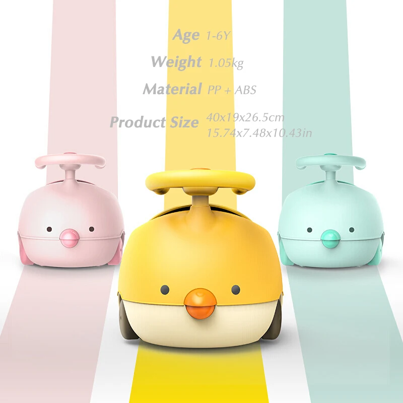 Baby Shining 2 in 1 Kid Toilet 1-6Y 3 Color Chicken Portable Toilet Boy Girl Baby Urinal Cartoon Covered Urinal Ride on Toy Gift