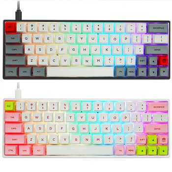 شراءGk64x Gk64 Kailh صامت أحمر براون التبديل تبديل تبديل ساخن مخصص الميكانيكية لوحة المفاتيح Rgb التبديل المصابيح نوع C سبليت مفتاح المسافة