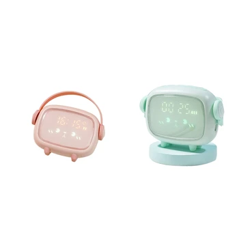 

Smart Alarm with Temperature Snooze Voice-Activated Night Light to Wake Up Charging Lazy Alarm Clock Countdown