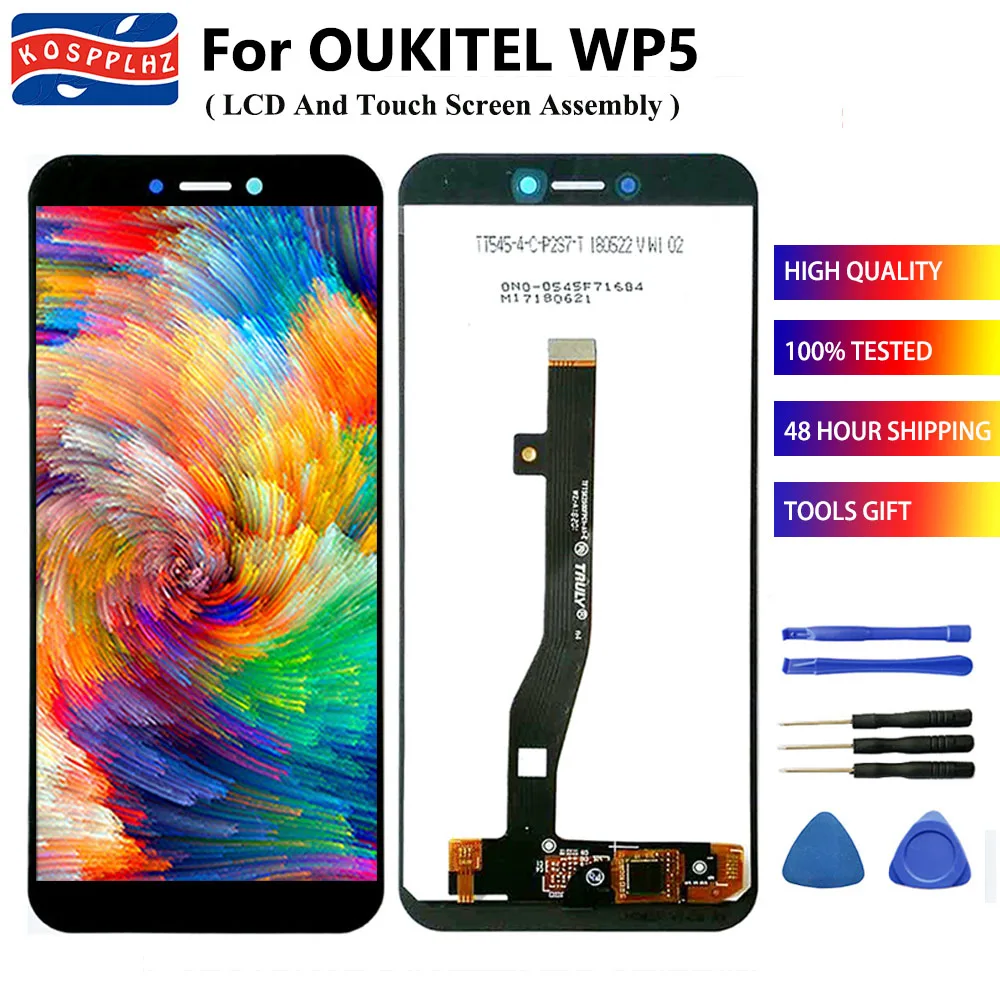 ЖК-дисплей и сенсорный экран KOSPPLHZ для OUKITEL WP5 100% протестирован Oukitel Pro/WP5Pro с клеем |