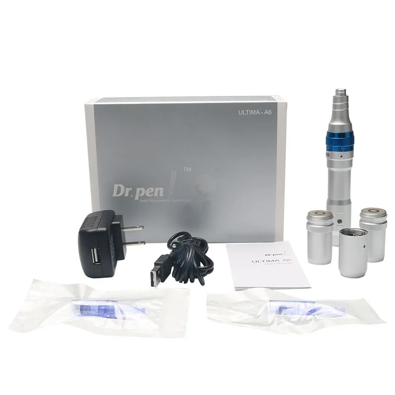 Ultima A6 Dr. pen микро иглы перезаряжаемая Беспроводная анти-старение лицевая шрам акне удаление морщин Дерма роликовая система инструменты для кожи