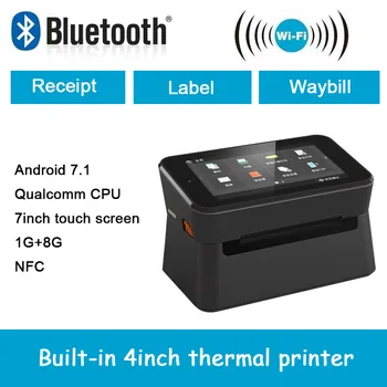 Kaufen 4x6 104mm Express Frachtbrief Kennzeichnung Drucker Thermische Barcode Mit 7inch Touch Screen Android Intelligente WiFi Bluetooth Desktop