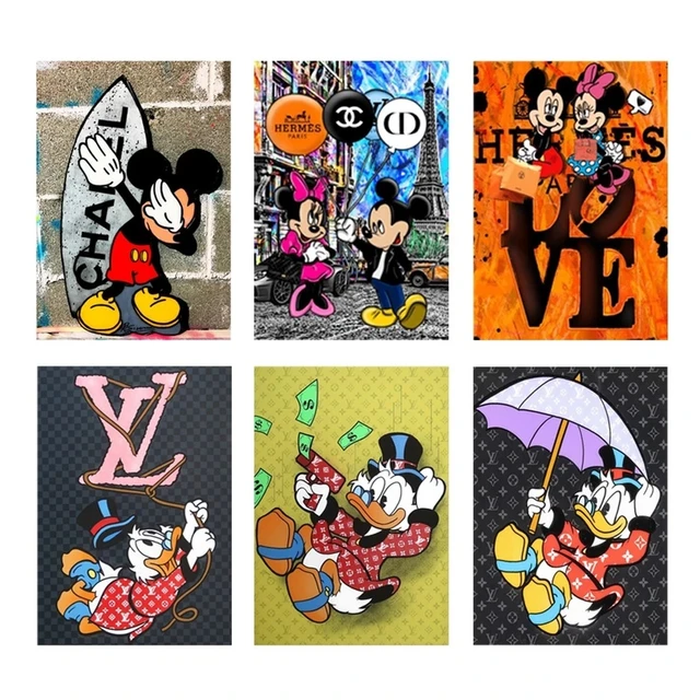 Louis Vuitton Mickey Mouse Canvas Poster