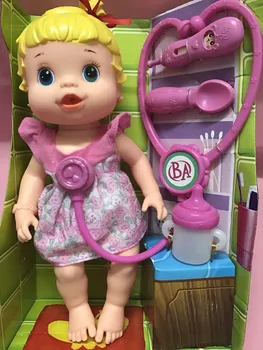 

[Funny] Simulation fashion 35cm Can Drink water,Can Pee , diagnosis the doll model doctor Reborn Baby Dolls girl gift