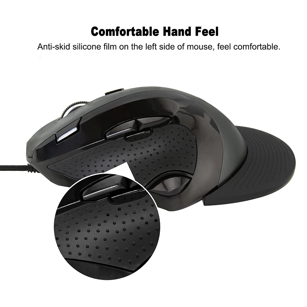 Delux M910BU Wired Vertical Mouse Gaming Mouse