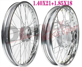 

JIALING JH150GY-2 1.4X21 1.85X18 Inch Steel Motorcycle Off Road Dirt Bike Front Rear Spoke Wheel Rim