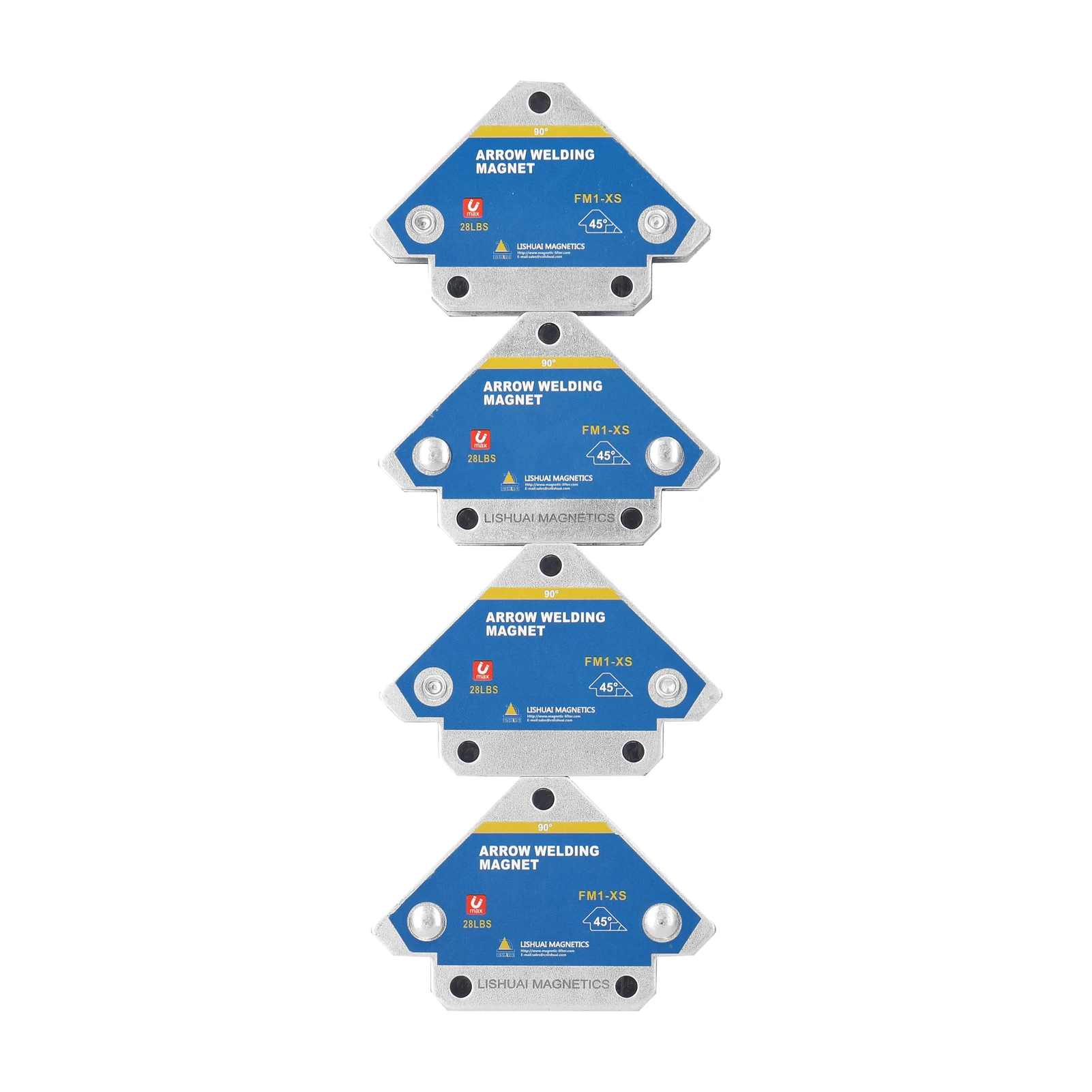 4pcs Magnetic Welding Fixer 45&deg; 90&deg; 135&deg; Multi-angle Magnet Weld Positioner Ferrite Auxiliary Locator Tools