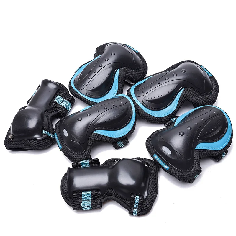 

6pcs/set Children Adult Roller Skating Wrist Knee Elbow Protect Riding Pads Protection Adjustable Outdoor Sports Safety Guard