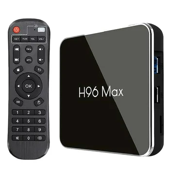 

For 8.1 Tv Box H96 Max X2 Amlogic S905X2 Smart 4K Media Player 2.4G&5G Wifi Pk X96Max H96Max Set Top Box Youtube(Us Plug)4G64G
