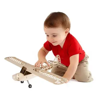 

S0801 1.2M J3 Tiger Moth Gift With Motor ESC Servo Wood RC Airplane Kit Kids Toy