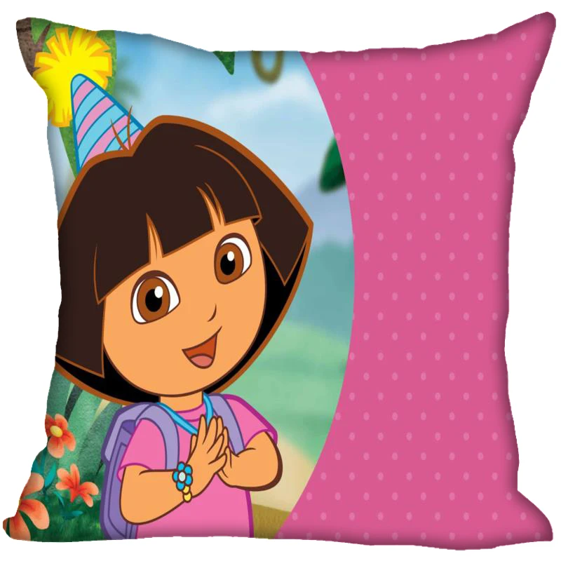 Dora And the Lost City of Gold наволочка атласная ткань квадратная наволочка для подушки Подушка на молнии чехлы для дома офиса свадьбы декоративные