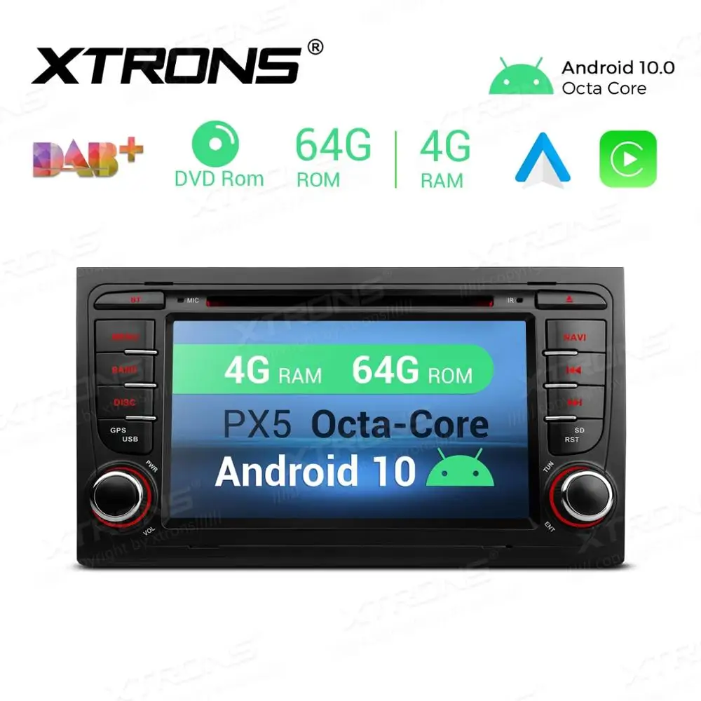 7 &quotAndroid 10 0 OS автомобильный DVD Мультимедиа GPS Радио система плеер для Audi A4 2000-2008 и S4